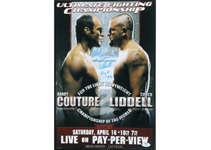 CHUCK LIDDELL HAND-SIGNED FIGHT POSTER